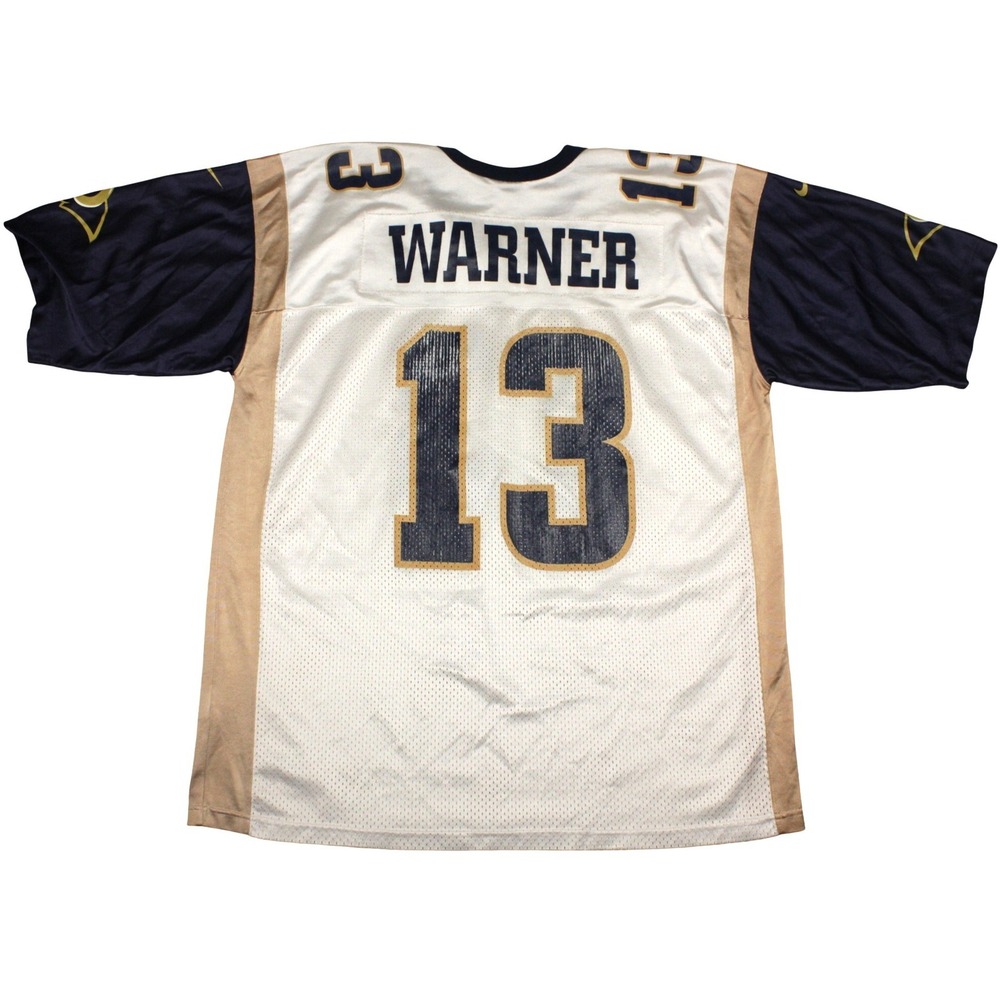 Vintage Nike Team Kurt‎ Warner 13 St Louis Rams Jersey XXL Made Korea NFL White